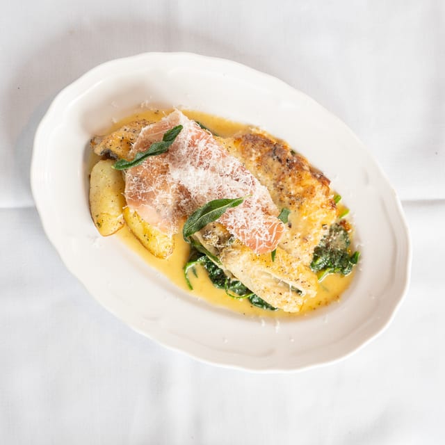 Branzino Saltimbocca.